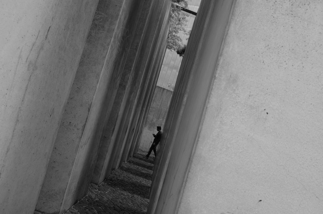 A grid of pillars at the Jewish Museum in Berlin. Real world consistency at its best.